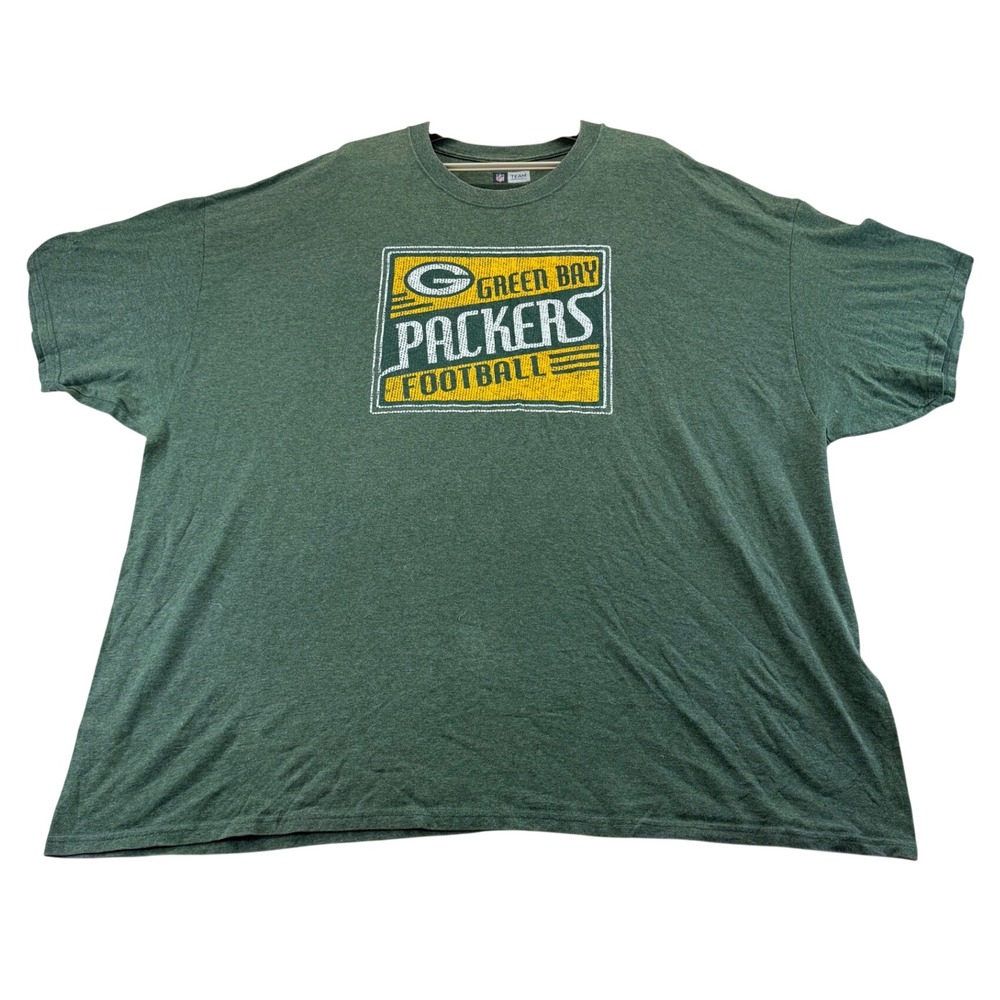 NFL Team Apparel T-Shirt Mens 3XL Green Green Bay Packers Football Graphic Tee